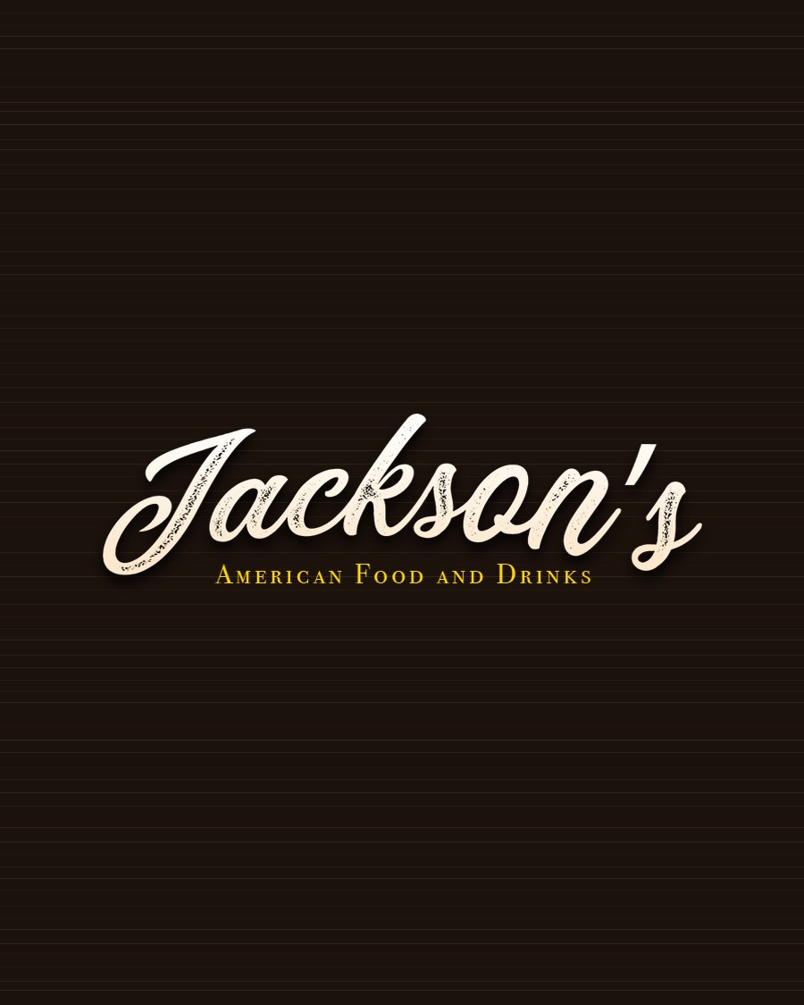 Logo Jackson's American Food and Drinks sobre fondo oscuro