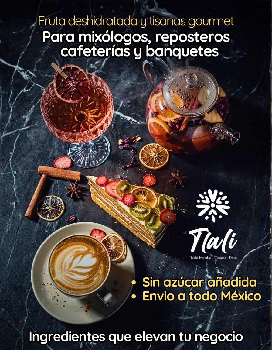 Anuncio para redes sociales de Tlali — frutas deshidratadas y tisanas gourmet